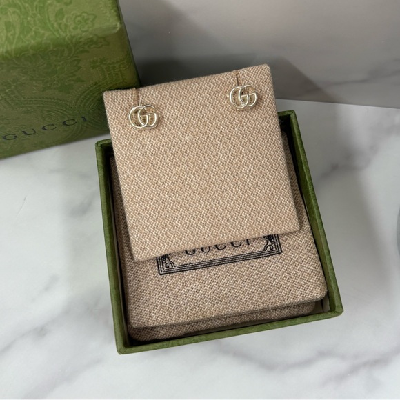 🔥NEW! GUCCI•GG Marmont Sterling Silver Stud Earrings - Picture 1 of 4